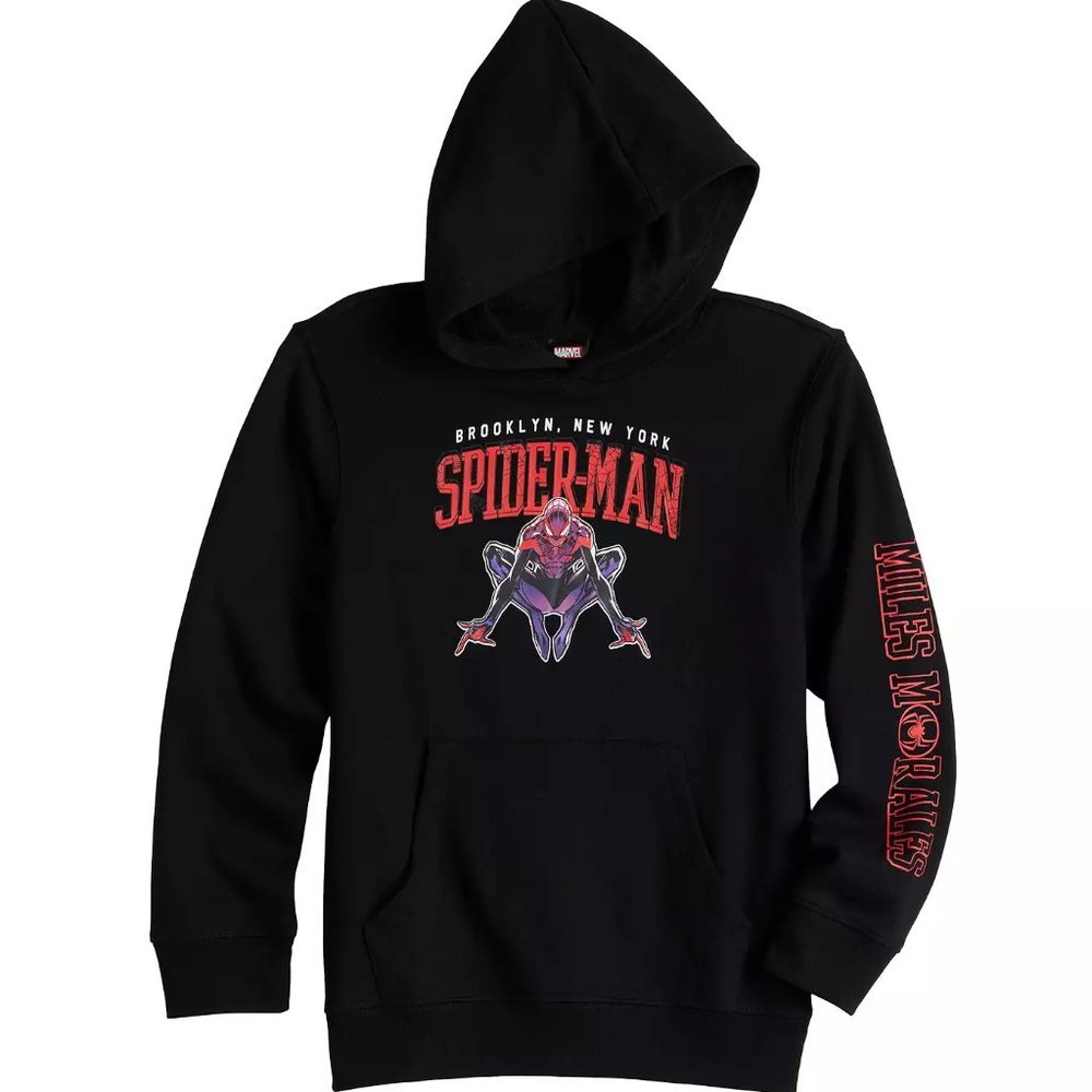 Boys Spiderman Long Sleeve Graphic Hoodie NWT